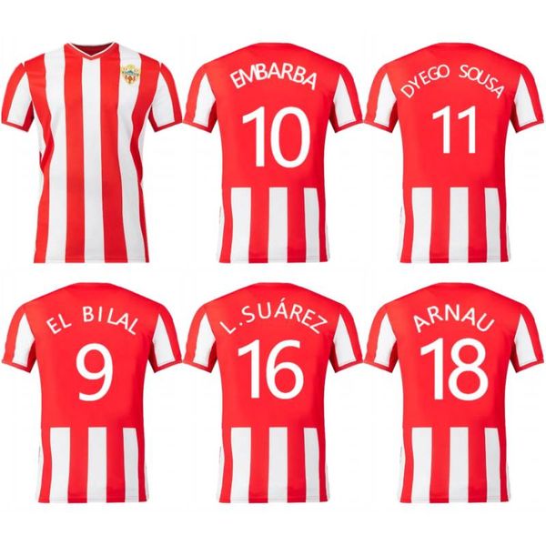 2023/24 UD ALMERIA Camisetas de fútbol 2024 EMBARBA KAIKY EL BILAL DYEGO SOUSA AKIEME Maillots De Foot Camiseta Hombre L. SUAREZ ARNAU R. ELY SAMU MENDES RAMAZANI Uniforme de fútbol