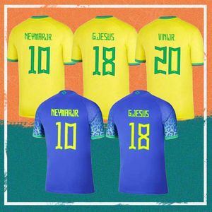 2022-23 World Cup 22/23 Braziliës Vini Jr. Voetbaltrui Brasil Casemiro Neymar J R G.JESUS ​​P.COUTINHO SHIRT AWAY L.PAQUETA T.SILVA PELE NATIONAAL TEAM