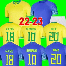 2022-23 Wereldbeker voetbeker Jersey Brazilië camiseta de futbol paqueta neres coutinho voetbal shirt Jezus Marcelo Pele Casemiro Yellow Brasil Maillots National Team