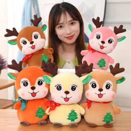 2022 25 cm nuevo estilo Animales de peluche Venta al por mayor Juguetes de peluche de dibujos animados Lovely Little Deer para Navidad