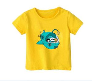 2022 3-12 T Octonaut T Shirt Children Boys Clothing Cartoon Game Pattern Kids Clothes Summer Tops