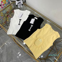 2022-3 kleuren katoen vesten vrouwen shirts tanks ontwerper jacquard vest meisjes ademende charm shirt tee kleding