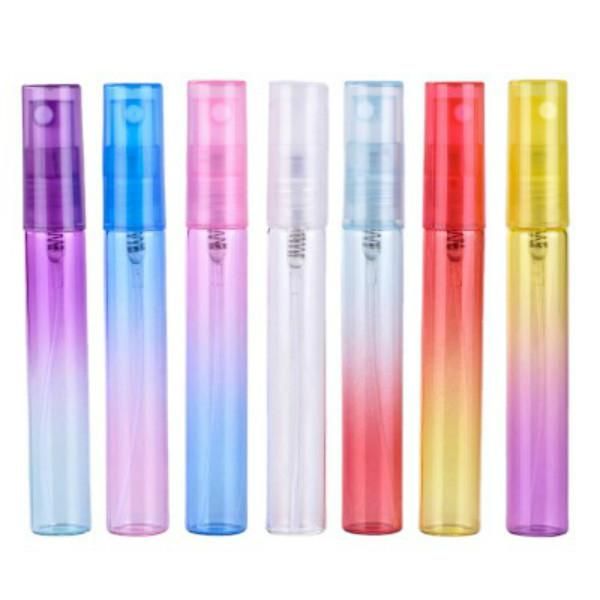 Mini bouteille de parfum en verre coloré Portable avec atomiseur, conteneurs cosmétiques vides, 4ML 8ML, 2022