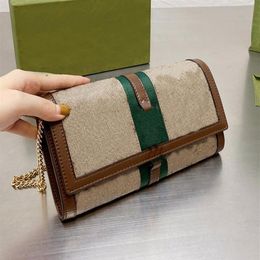 2022 5A 1961 Long Wallet Purse Cuero Tarjeta de bolsillo Ranuras de la tarjeta cruzada Bolsas cruzadas Jackie Bamboo F7IT# G Ophidia Chain Bag2729