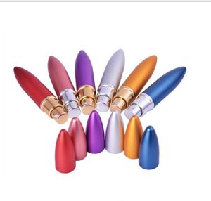 2022 6ml Bullet Perfume Bottle Vacío Recargable Aluminio Vidrio Cosmético Maquillaje Botellas Glasss Frascos de aroma