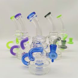 2022 8 inches diverse Hookah Glass Bong Dabber Rig Recycler Pijpen Water Bongs Rookpijp 14,4 mm Vrouwelijk gewricht met gewone Bowlbanger US Warehouse