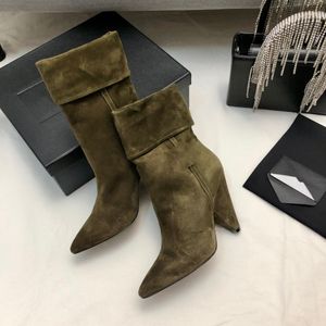 2022 8cm bottes à talons effilés pointus populaires en automne et en hiver tuyau moyen bottes courtes quotidiennes minces