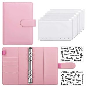 2022 A6 PU Leather Budget Binder Notebook Cash Envelopes System Set met Binder Pockets For Money Budget Saving Bill Organizer