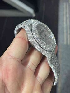 2022 Accepteer Maatwerk Mannen Luxe Horloge Iced Out VVS Horloge Bling Diamond Watch6MF1