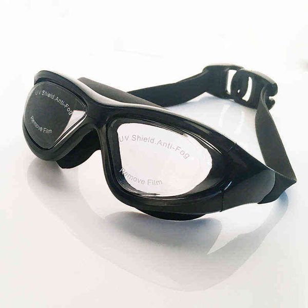 2022 Gafas de natación para adultos HD Antifog Electroplate Gafas de natación Lentes de caja grande Equipo de natación al por mayor G220422