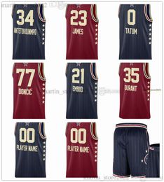 2024 All-Star basketbalshirts Giannis Antetokounmpo LeBron James Luka Jokic Doncic Jayson Tatum Durant Mitchell Haliburton Lillard Embiid G i l g e o u s - A l e x a n d e r