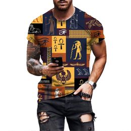 2022 Ancient Egypt Art Hip Hop T-shirt Men Femmes Fashion Fashion Casual Short Summer HARAJUKU Été en liberté