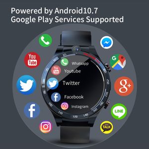 2022 Android 4G Sim Luister muziek Smart Watch Smart Watches Men WiFi 128GB Dual Camera Waterdichte MP3 MP4 Smartwatch Connect Bluetooth -headset