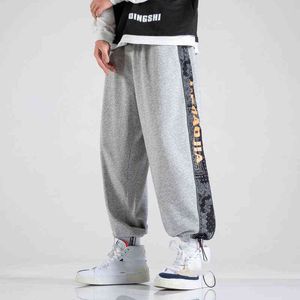 2022 cheville-longueur noir gris pantalons de survêtement Streetwear printemps automne Hip Hop sarouel hommes décontracté coréen surdimensionné Joggers Trouers G220713
