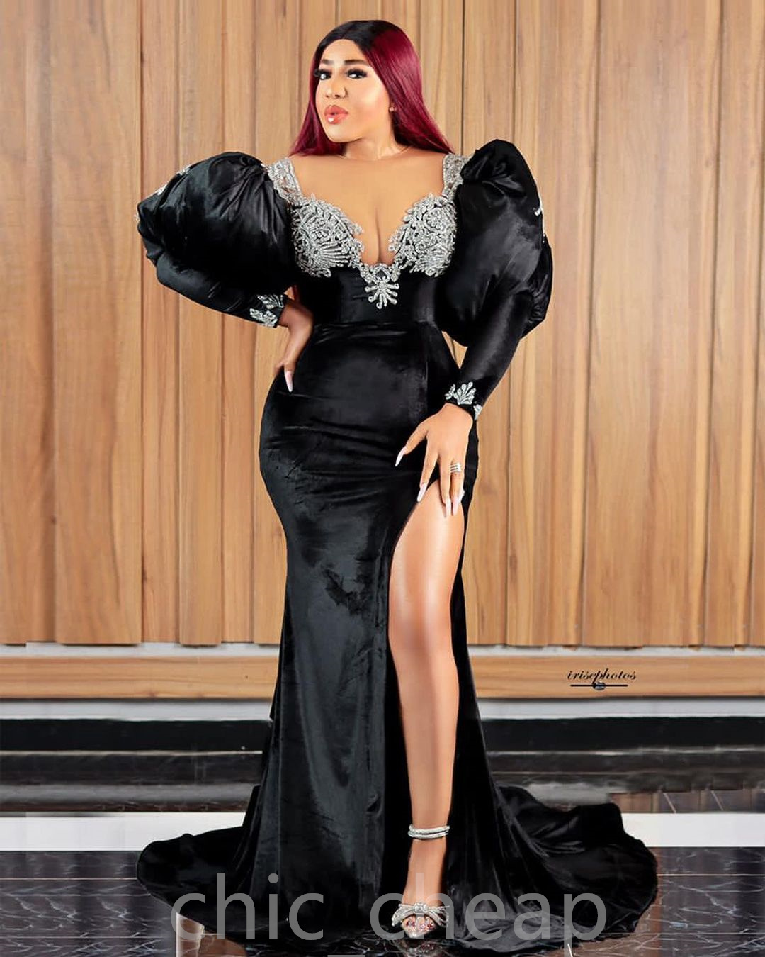 2022 árabe ASO EBI Mermaid Negro Prom Vestidos de encaje con cuentas Sexy Fiest Fail Forma Segunda recepción Vestidos de compromiso de cumpleaños ZJ6066