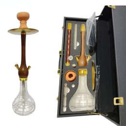 2022 arabe narguilé ensemble valise en bois pot bar KTV narguilé Shisha boîte narguilé Sheesha narguilé Chicha Cachimbas narguilé ensemble