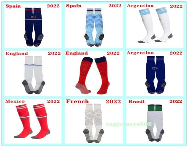 2022 Argentine Angleterre Brésil Espagne Soccer Soccer Chaussettes de football brasil 2023 Chaussettes de sport pour enfants adultes255d8413050