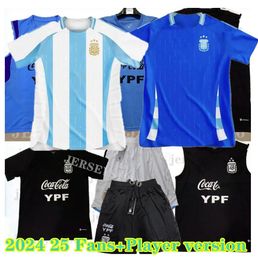 2024 25 Argentinië Voetbalshirt #10 MESSIS 22 23 Thuis LO CELSO DE PAUL AGUERO DI MARIA Shirt Uit L.MARTINEZ TAGLIAFICO KUN AGUERO Voetbaluniform voor heren en kinderen