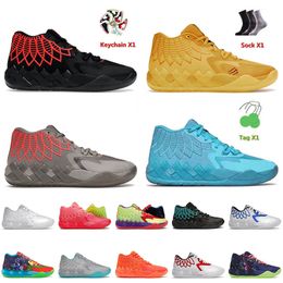 2022 Llegada Hombres Zapatos de baloncesto LaMelo Ball MB.01 Universidad Oro Negro Explosión Buzz City No de Rick y Morty Beige Hombres Mujeres Zapatillas de deporte