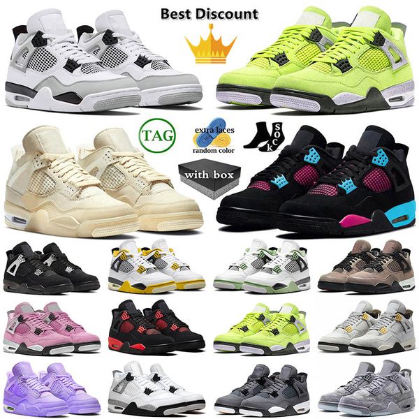 nike air jordan 4 4s retro jordab 4s jorden4 jump man 4 jordams 4 j4 With box chaussures de basket militaire panthèr hommes dhgate chaussures d'entraînement sneakers 【code ：L】