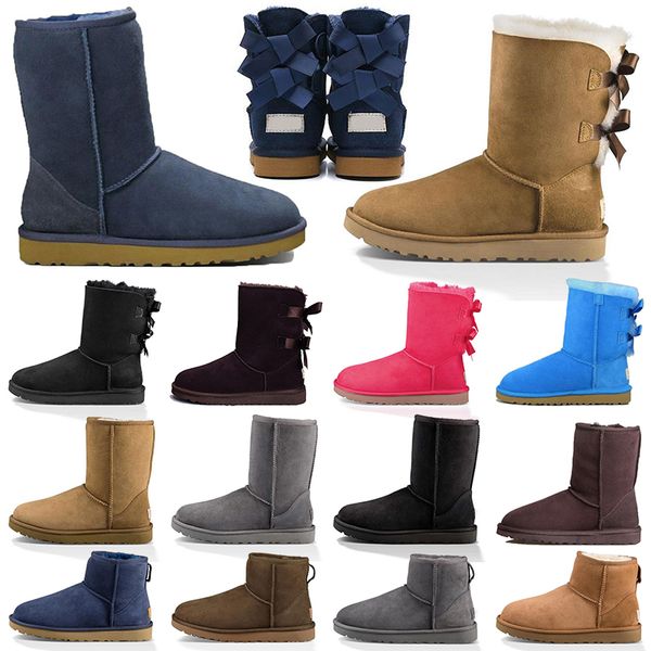 2022 Australia Australian Warm Boots Womens wggMini Half Snow Boot USA GS 585401 Winter Full fur Fluffy furry Satén Tobillo Bootss Botines zapatillas mujer tamaño eur 36-41