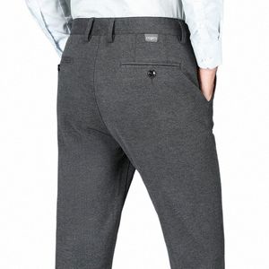 2022 Otoño e invierno Pantalones casuales para hombres Pantalones de lana de punto cálidos Pantalones para hombres Pantalones de busin delgados Pantalones negros Pantalones x0ID #