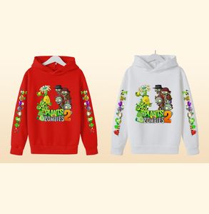 2022 Otoño Invierno Plant Vs Zombies Imprimir Sudaderas con capucha Juego de dibujos animados Ropa para niños Ropa de calle para niños Ropa para adolescentes Tamaño 414 T6612463