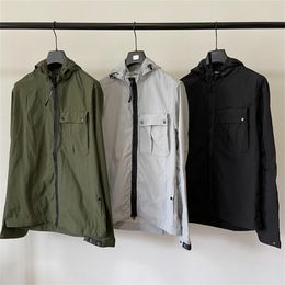 2022 AW Mixed Garment Dyed Goggle Jacket Casual Nylon Men Hoodies Outdoor Tracksuit Jogging Coat Size M-XXL292o