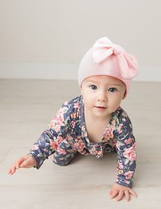2022 Baby katoenen hoed kinderen bowknot mouw hoed tulband hoofddekselhoofd accessoires beanie cap kinderen tulband tops
