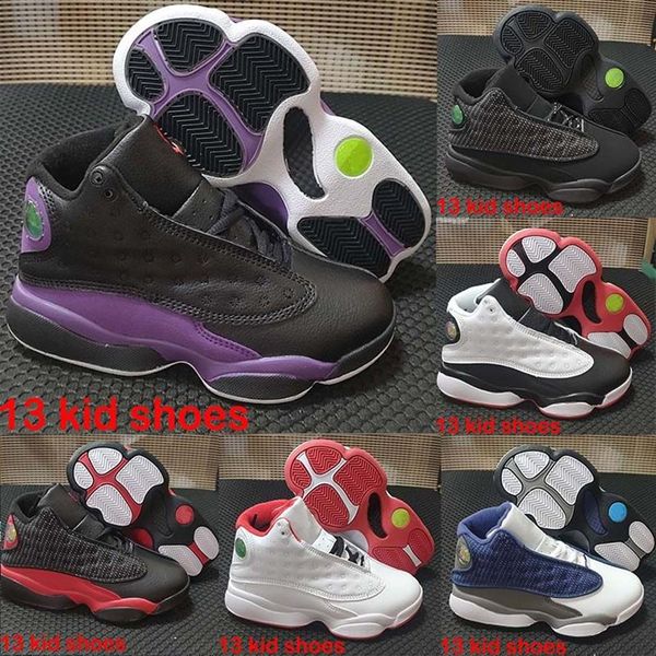 2022 Baby Jumpman 13 Chaussures de basket-ball pour enfants Jeunes enfants Athlétique 13s Lucky Green Chicago Chaussure de sport pour garçons filles chaussures blanc b235c
