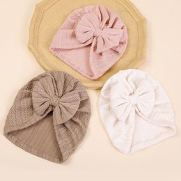 2022 bébé Turban filles câble tricot tête enveloppes enfants fille coton bandeau pour bébé bonnet casquettes enfant en bas âge chapeaux en vrac Bundle