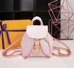 2022 Backpack Luxurys Designers Bag Fashion Mini knapack echte lederen schooltas dames mobiele telefoon portemonnee wit