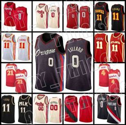 2022 Jersey de basket-ball Damian 0 Lilrd Trae 11 Young 4 Spud Webb Mens Pyer Jerseys City Rouge Jaune Bck Blanc