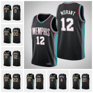 2022 Basketbal Jersey Memphis's Grizzlies's Ziaire Williams Carsen Edwards Ja Morant Kris Dunn Jaren Jackson Jr. Custom Black Jerseys 2021 1201