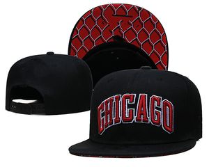 2022 Basket-ball Snapback Casquette réglable Chicago Team Caps Mix Match Order Tous les chapeaux de qualité supérieure Sports Snapbacks