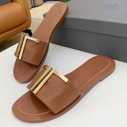 2022 Plage Femmes Pantoufles Designer Classique Plat Cristal Sandales D'été Dame Flip Flop en cuir véritable Diamant Soleil-Fleur Diapositives Talon Clair Pantoufle 35-42 avec boîte