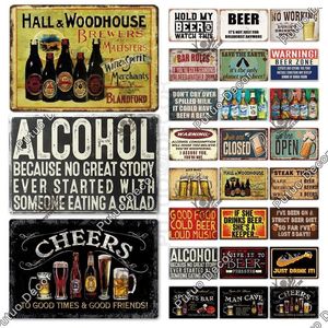 2022 Bier Tin Teken Plaquette Metalen Schilderij Vintage Pub Grappige Wandplaten Decor voor Club Man Cave Bar Keuken decoratie Plaat Nieuwe De257s