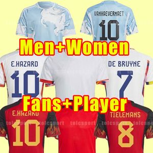 2023 2024 Belgique National Team Soccer Jerseys Hazard COURTOIS LUKAKU TIELEMANS 23 24 Michy Batshuayi Kevin De Bruyne KOMPANY Fans Player version FEMMES