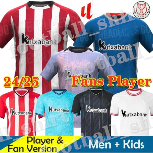 24/25 Club Bilbao Soccer Jerseys Berenguer 2024 2025 Muniain Bilbao Athletic Williams Raul Garcia Villalibre J.Guerrero O. Schet Football Shirt Men Kids Kit