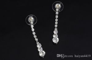 2022 Bling Crystal Bridal Jewelry Set Collier plaqué argent Boucles d'oreilles en diamant Ensembles de bijoux de mariage pour mariée demoiselle d'honneur femmes Ac162s