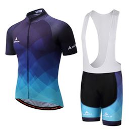 Maillot de cyclisme bleu Miloto pour hommes, ensemble de cyclisme d'été respirant, kits de vélo de course en équipe, vêtements de vélo courts, 2022, 214I