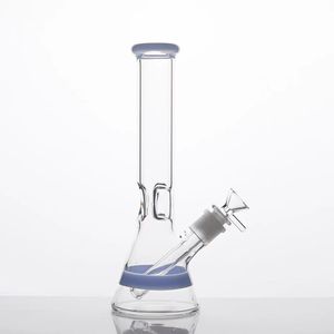 2022 bongs bécher dab plates-formes cendrier narguilés couleur flacon fond verre bongs plate-forme pétrolière bulle bong pleine hauteur 10,2 pouces