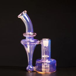 2022 Bongs Hookahs Ash Catcher Gravity Bong bedwelmende Saffier Silver Oil Rig Chai Jin Bubble Machine Hookah Volledige hoogte 7,8 inch twee geschenken