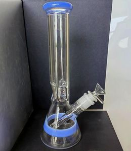 2022 bangs Pipe à eau bécher dab rigs receveur de cendres narguilés Couleur Flask Bottom Glass Bongs plate-forme pétrolière bubble bong pleine hauteur 10,2 pouces