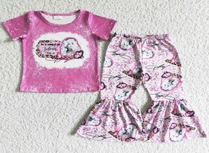 2022 Boutique Kids Designer Kleding Meisjes Bell Broek Set Cartoon Print Mode Peuter Baby Meisje Kleding Hele Kinderen Kid O2369476