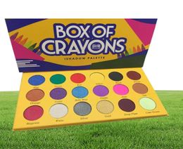 2022 BOX OF CRAYONS Palette de fards à paupières 18 Color Shimmer Matte Feed Shadow Makeup Palette9276518