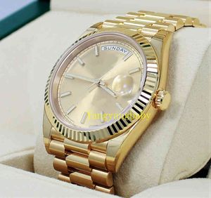 2022 doospapieren met topkwaliteit horloge 40 mm dag-datum Prident geel goud JAPAN uurwerk automatisch heren herenhorloge BP Maker 2QU3F