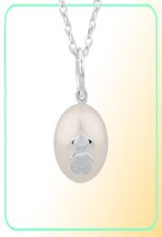 2022 NOUVEAU 100 925 STERLING Silver Lovely Bear SIMPLE Fashion Charm Pendre Diy Lady Collier Femme Zircon Original GI4752092