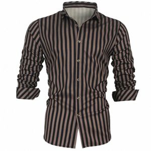 2022 Marque Chemises pour hommes rayés pour hommes vêtements coréens fi lg chemise à manches de luxe dr vêtements décontractés 656 e34r #