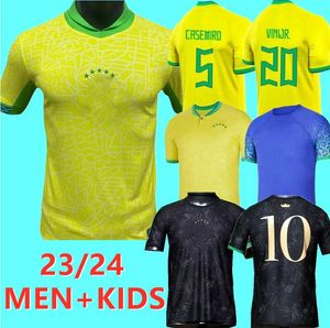 22 23 24 Soccer Jerseys Paqueta Braziliës 2023 2024 Bruno G. Coutinho voetbalshirt Jesus Marcelo Pele G.Jesus Brasil Maillots Vini Jr Camisas de Futebol Mens Kids 665